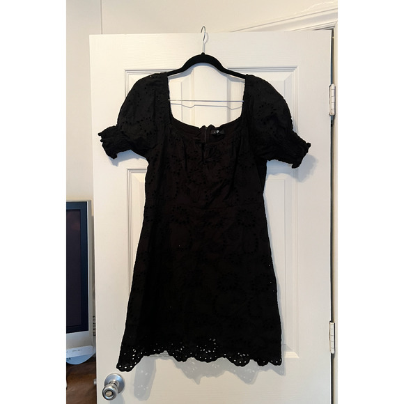 EUC 7 For All Mankind Eyelet Mini Dress - Picture 7 of 8